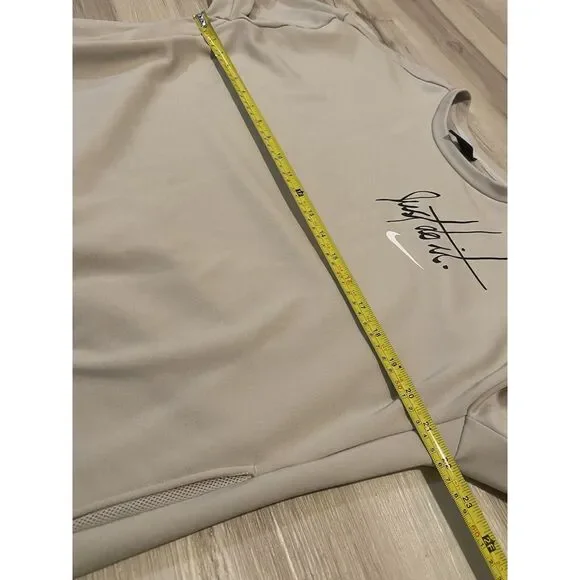 Nike Women's Tan Just Do It Pullover Sweatshirt With Kangaroo Pockets Medium - Picture 9 of 11